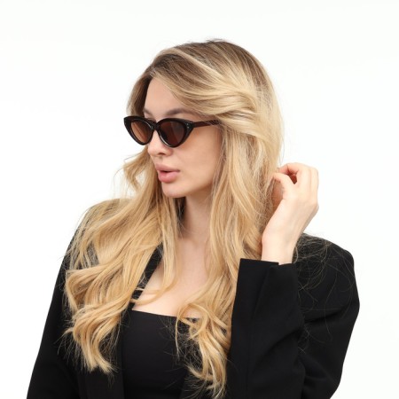 Sunglasses "OneSun", UV 400, pipe 14 cm, width 15 cm, 4.2 x 6.5 cm, brown-1