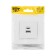 Socket with USB-A + usb-C connectors, 2.1 A, 5V, TOT MATTE GLASS, hidden, glass, white