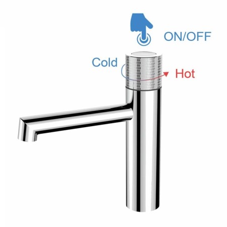 Vince Desire VBF-1D3CH sink mixer, pour 149 mm, brass, chrome-1