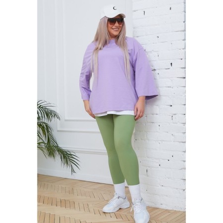 Female legins, size 66, green color-2