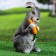Garden figure "Hare with carrots" Gray, 26x16x12cm