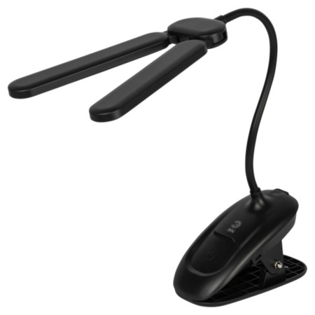 NLED-512-6W-BK desktop lamp LED battery on the clothespin, black color