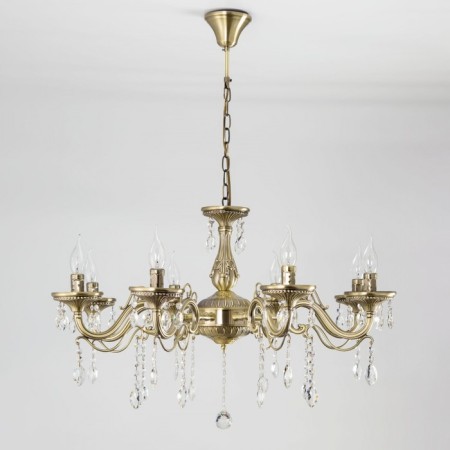 Suspended chandelier Citilux "Carmen" CL404183, 80x80x60 cm, 8x60W, E14, brown color-6