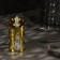 LED figure "Golden candle with a snowman" 5 × 9 × 5 cm, plastic, batteries AG13x3, glow warm white