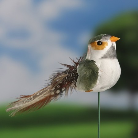 Plug "bird Blide Blue" 3x5cm/9cm, set 12pcs-9