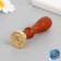 Printing for wax with a wooden handle "Kit and crystals" 9x2.5x2.5 cm