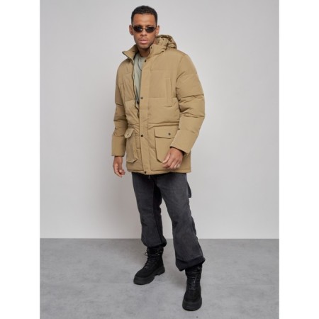 Extensive male winter park, size 56, beige color-10