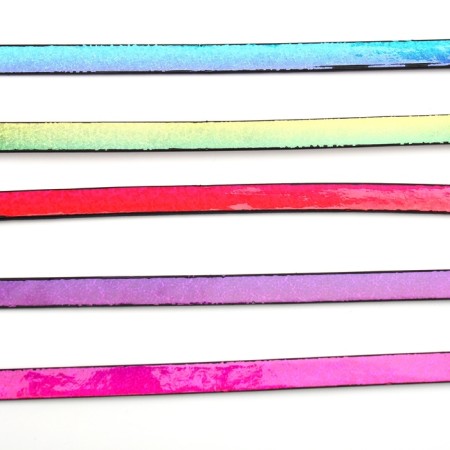 Rainbow varnish collar, 30 x 1 cm, red-9