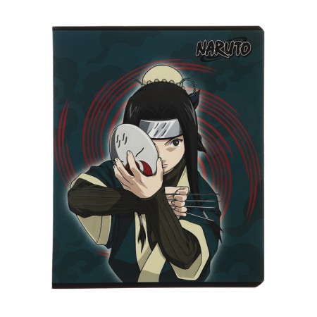 A notebook of 48 sheets in the Naruto cage, cover coated cardboard, selective UV-lak, congruh, block 65 g/m2, mix-4
