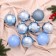 Set of balls plastic D-8 cm, 9 pcs "Neris" blue