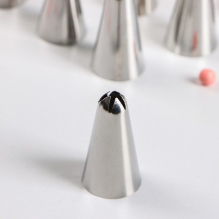 Set of pastry nozzles, d = 1.5 cm, 24 pcs, in the case, mix nozzles-2