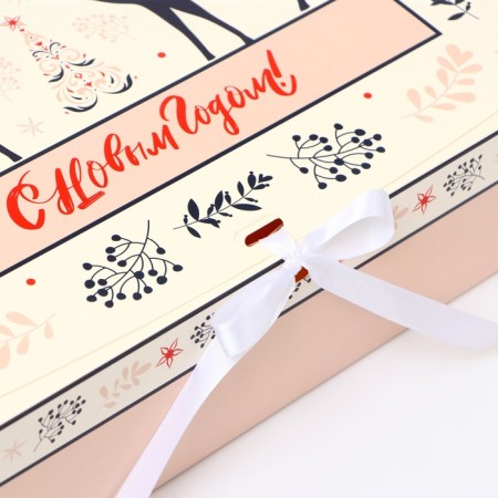 New Year. New Year's Folding gift box, packaging, New Year's couple, 31 × 24.5 × 8 cm.-1