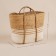Belly basket wicker Sl Home Orden, cotton, hyacinth, 42 × 24 × 35 cm