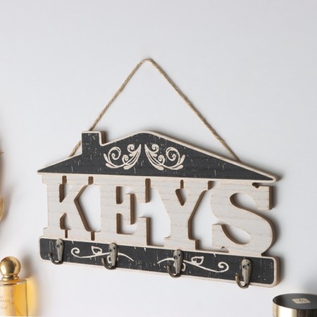 Hooks decorative wood "house. Keys" 3.5x35x17.5 cm-1