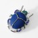 Brooch "Beetle" Scarabi, the color of the matte blue in silver