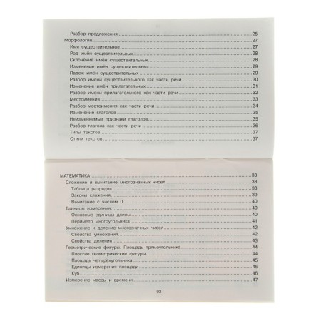 All tables for grade 4. Russian language. Mathematics. The world-3