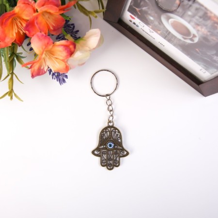 Keychain Metal Eye "Hand" with patterns 4.5x3.5 cm