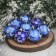 Set of balls plastic D-6 cm, 8 pcs "Northern deer" blue