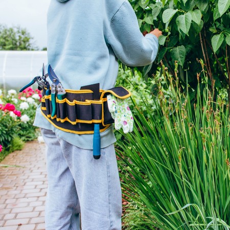 Board bag for a garden tool, on a belt, 10 pockets-8