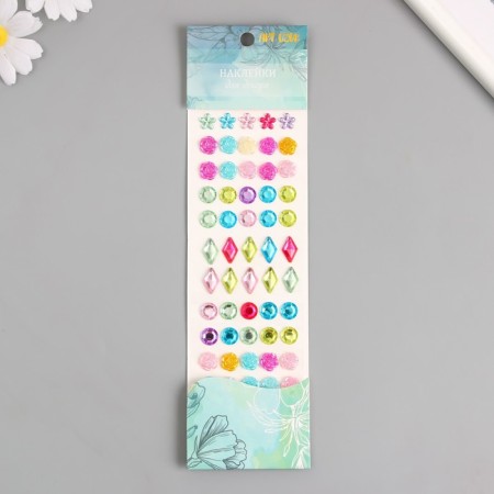 Sticker of rhinestones plastic "Crystals" MIX 26x7 cm-2
