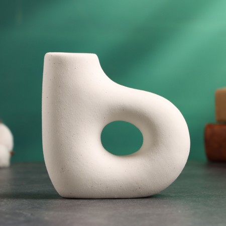 Bray candlestick white sand, 10x4x10cm-1