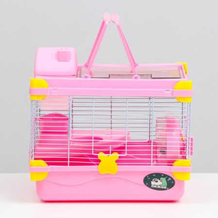 The cage for rodents "Pigzon", 31 x 24 x 30 cm, pink-1