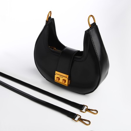 Female bag Textura, small size, black color-5