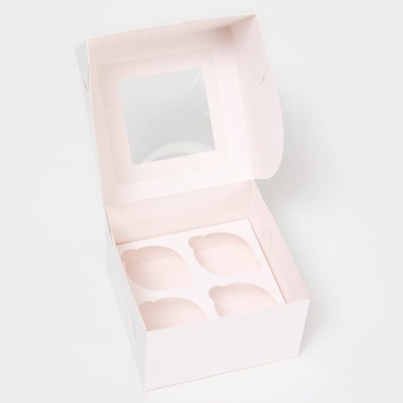 Packaging for 4 mini-driving white with a window, 13 x 13 x 8 cm-3