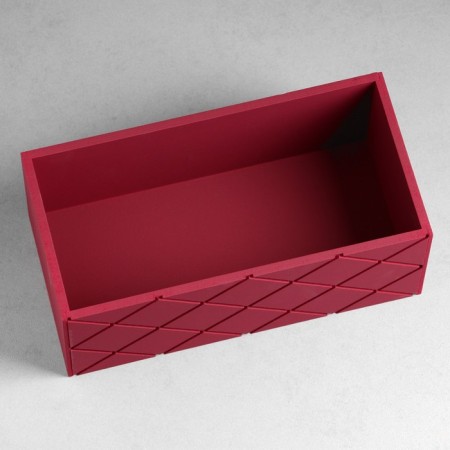 Wooden Kashpo "Hellas Big, Pack", 25 × 12.5 × 10 cm burgundy-2