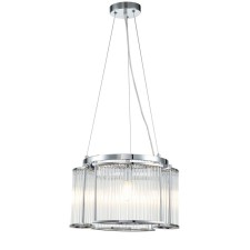 Suspended indigo lamp, 12003/4P Chrome. 4x40W, E14, 400x400x275/1475 mm