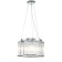 Suspended indigo lamp, 12003/4P Chrome. 4x40W, E14, 400x400x275/1475 mm