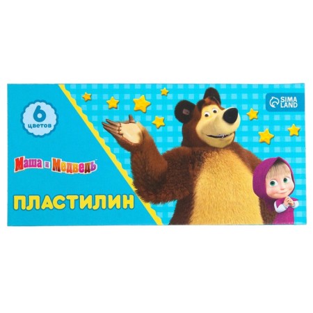Plasticine Masha and the bear, 6 colors, 90 g-4