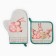 Set of kitchen. Ethel "Easter rabbit" mittens-seizure 20x28cm, 19x19cm tack, 100% HL