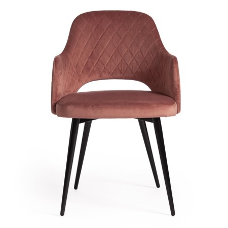 Valkyria Mod chair. 711 fabric /metal, 55x55x80cm, coral 15 /black-4