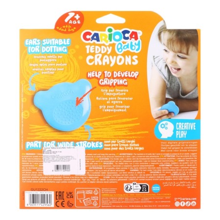 Locks wax 6 colors, Carioca "Baby", figured, for kids-5