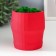 Concrete Kashpo "Head" with moss height 8.5 cm red (moss green stabilized)