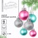 Christmas balls New Year, for the New Year, plastic, d = 3 cm, 6 pcs., The color is blue, silver, pink