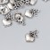 Decor Metal for creativity "Heart with the Crown" silver (B72286) 1.6x1 cm