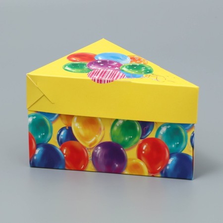 Cake for a cake with a fork, confectionery packaging "Balls", 14 x 9 x 12 cm-1