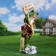 Garden figure "Frog - cottage is a buzz" 51x21x19cm