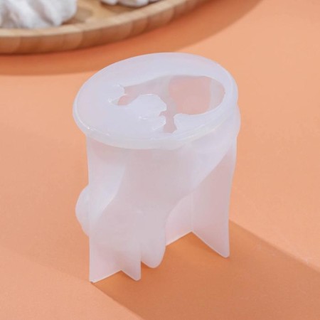 Mold Dolyana "Bulldog", silicone, 8 × 6 × 7 cm, white color-3