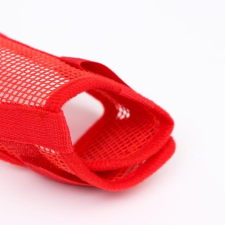Muzzle mesh with double fixation, size m (length on a nose 10 cm, muzzle 20 cm), red-2
