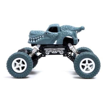 Dino radio -controlled jeep works on the battery, the color is blue-1