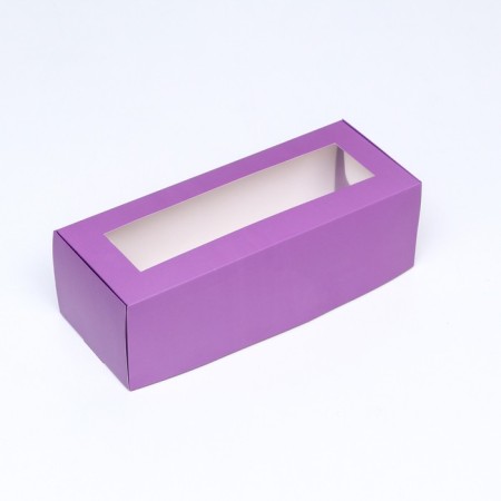 Folding box with a window for roll, lilac, 26 x 10 x 8 cm-1