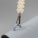 Pen for bag, pearls, 30 cm, 2 carabiner, white/silver color