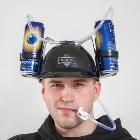 Helmet "man No. 1", with holes for banks, black color-1