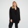 Women's jacket with a Mist Plus-Size belt, size 52, black color