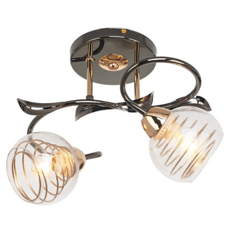 Chandelier 64307/2 E27 40W Black/ Gold 42x222x30 cm-1