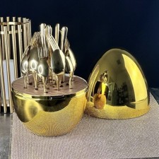 Set of cutting devices Lenardi, on a stand, 24 items