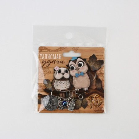 Brooch - Pin "Good luck", length 3.5 cm-4